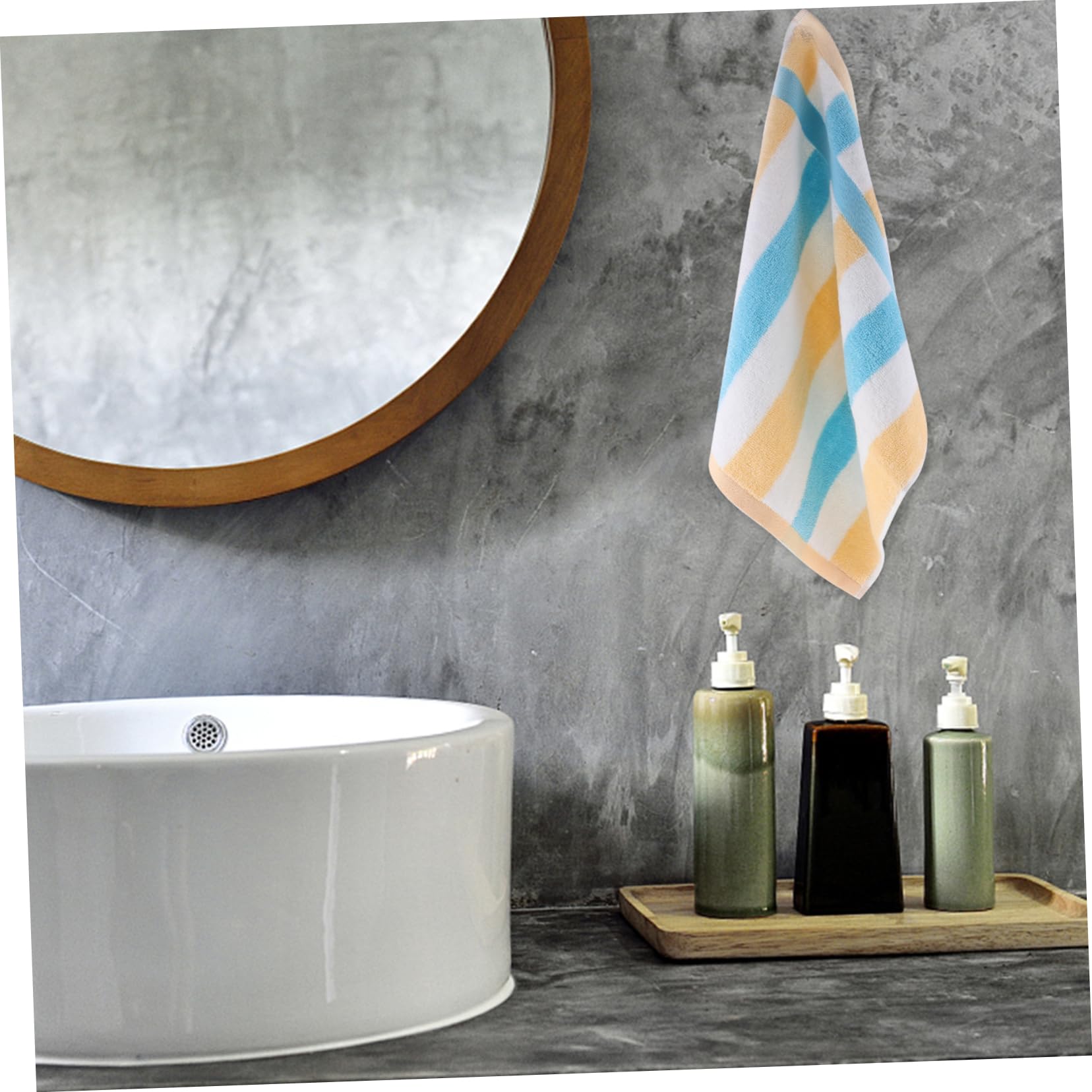 SUPVOX Cotton Bath Towel Set 3 Pack Soft Face Rags for Washing Face Small Towels Absorbent Durable Bath Cloths for Adults