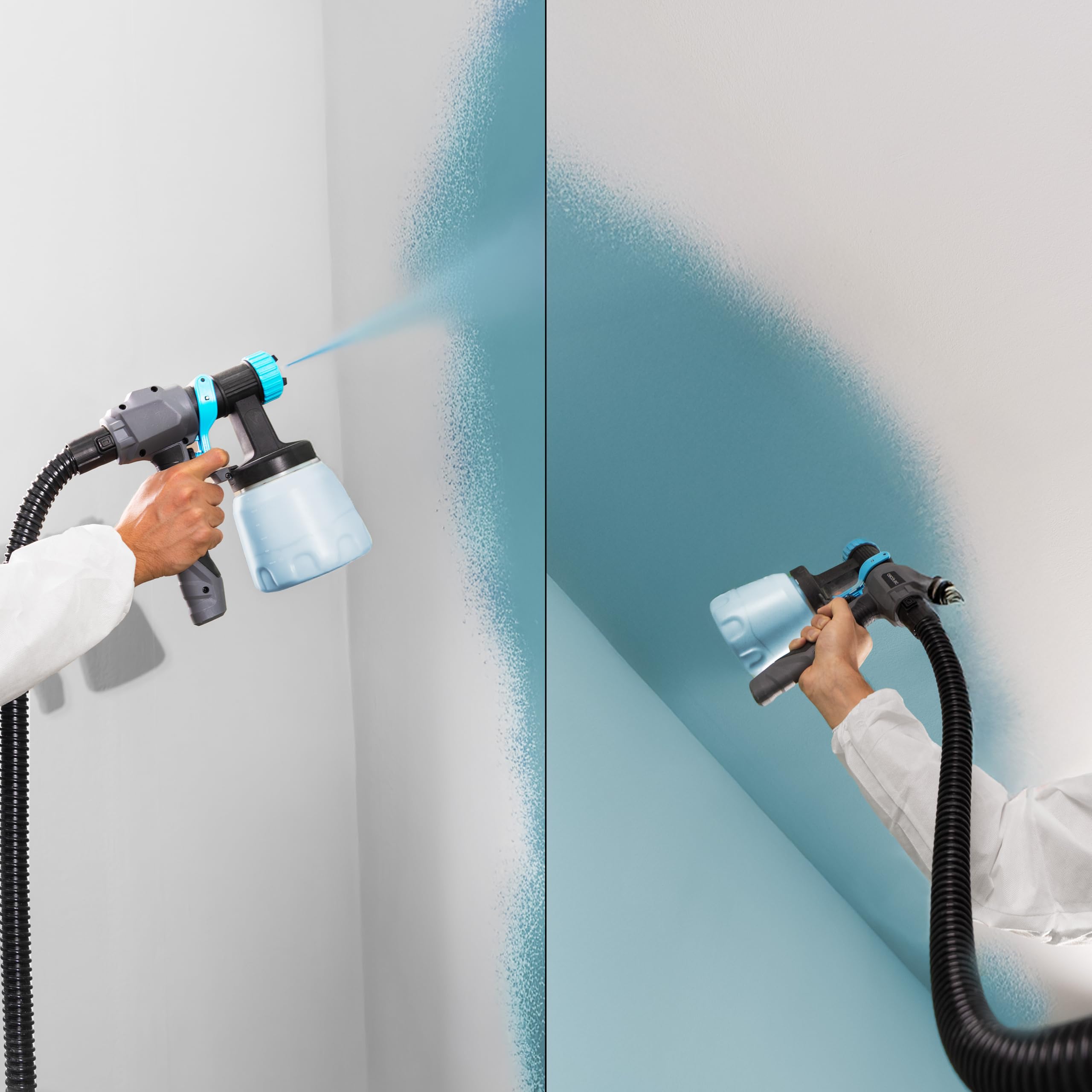 Cecotec Spruzzatore Vernice PerfectPaint 800 EasyGo con 800W Potenza, Precisione 18kPa, Include 4 Ugelli, 2 Contenitori 1200ml, Tracolla Inclusa, Flusso Massimo 1000ml/min