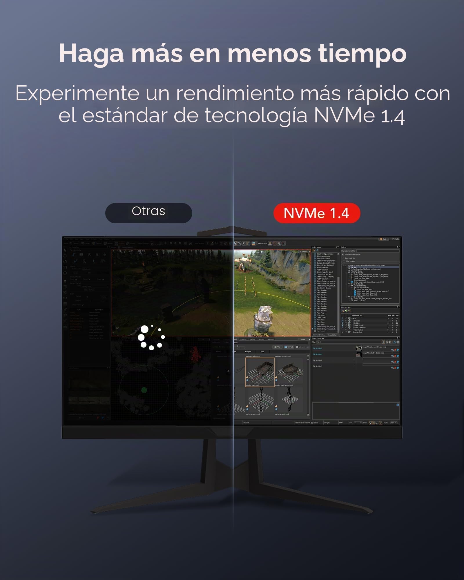 Lexar NM610PRO 2TB SSD, SSD Interno M.2 2280 PCIe Gen3x4 NVMe 1.4, hasta 3300 MB/s de Lectura, Unidades SSD internas con Flash NAND 3D para portátiles, computadoras de Escritorio y PC