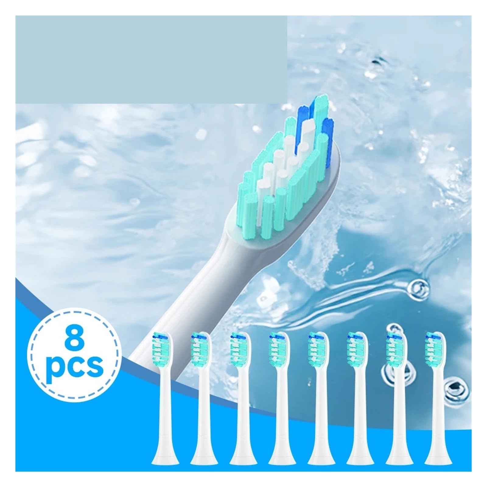12 cabezales adultos, compatible con Philips | Cabezales de cepillo dental de plástico para reemplazo diario y cuidado bucal habitual(20HB90B)