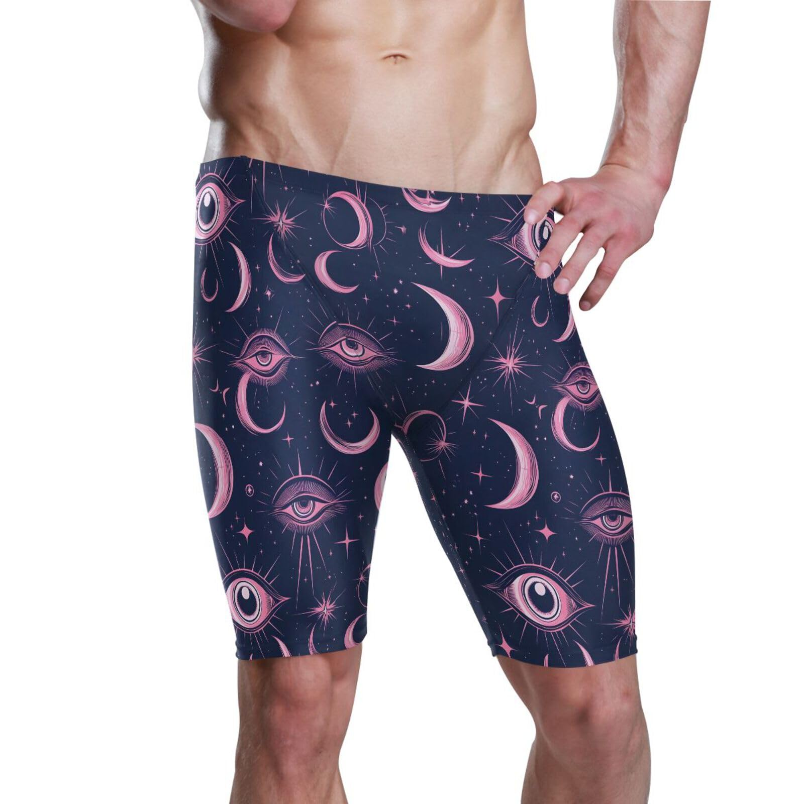 Mens Swimsuit Mandala Moon Sun Eyes Swim Jammers for Men L 202b8432