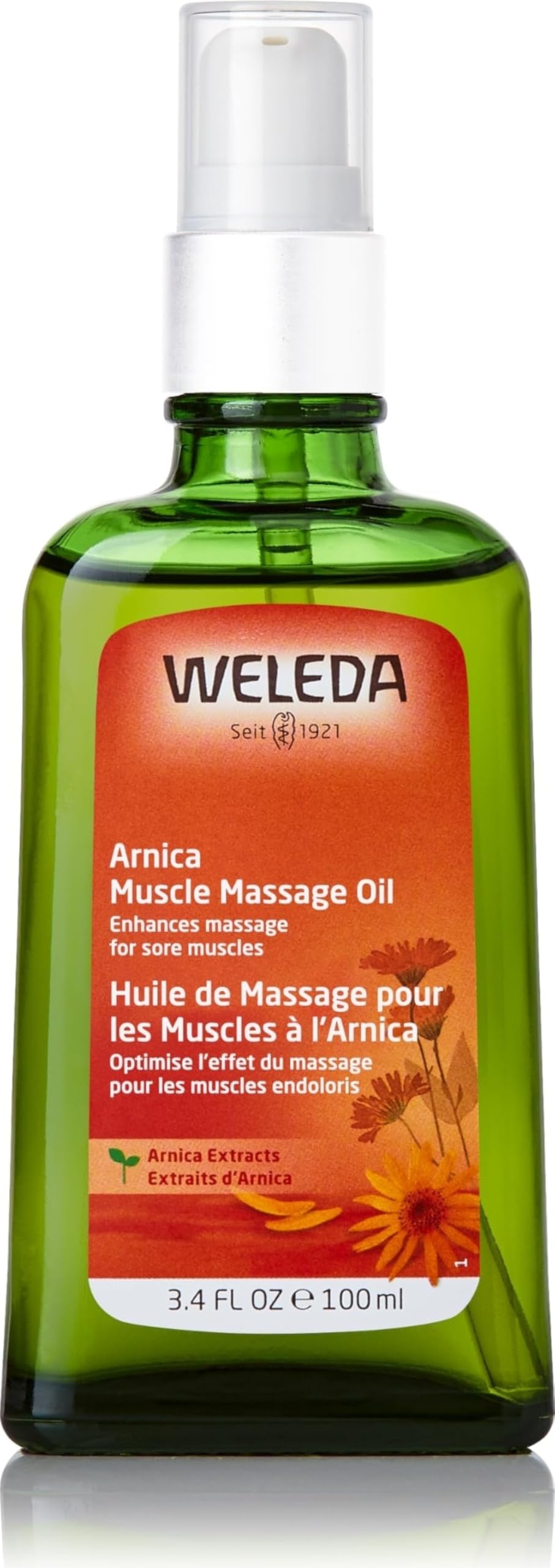 Weleda Arnica Massage Oil, Recommended by Physios, Protects Against Cramps, Muscle Tension & Soreness, Sports Recovery, Vegan, 100ml