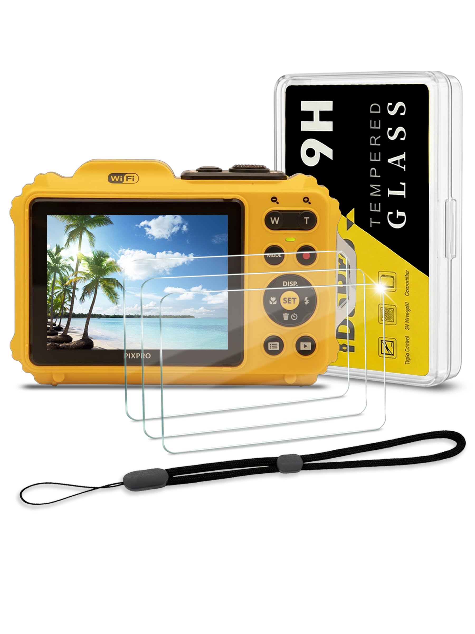 KODAK Pixpro WPZ2 Pack Amarillo – Cámara compacta de 16M, impermeable 15m y tarjeta SD 3