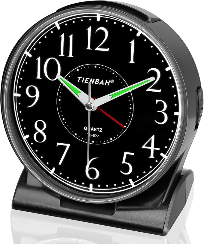 Analog Alarm Clock Battery Operated for Bedrooms Bedside 4.