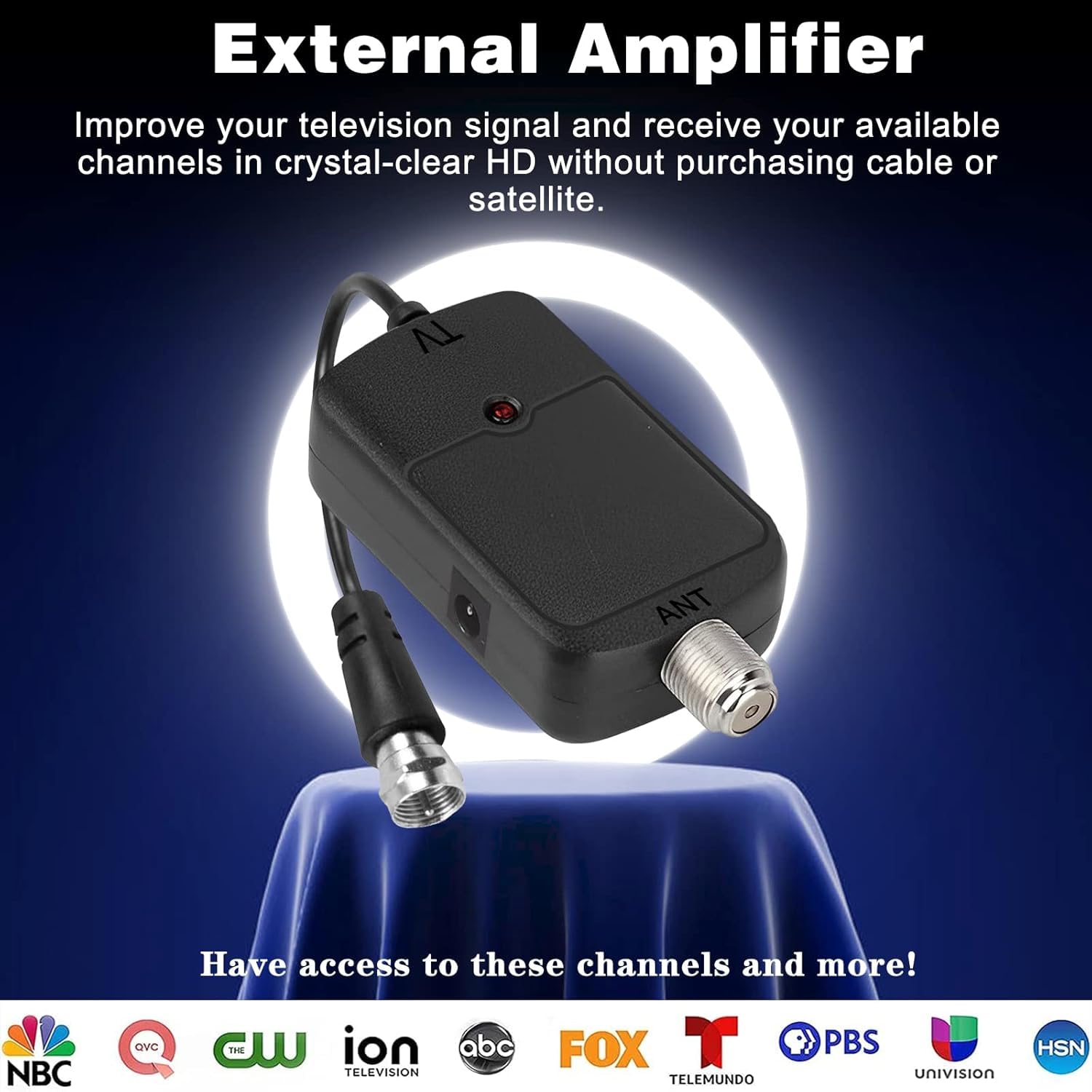 Tv Antena GE Indoor TV Antenna Booster Clears Up Pixelated