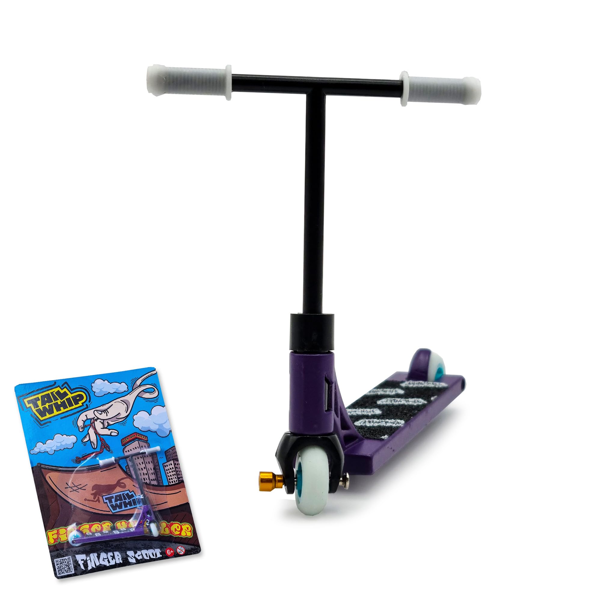 Scooter à Doigts - Planche à Roulettes Miniature Pliable - Jouet Interactive Pour Doigts, Cascade, Tricks