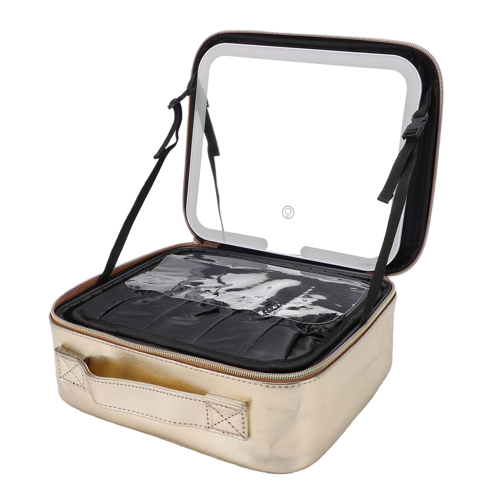 Luocute Trousse de Maquillage de Voyage avec Miroir LED, 3 Niveaux de