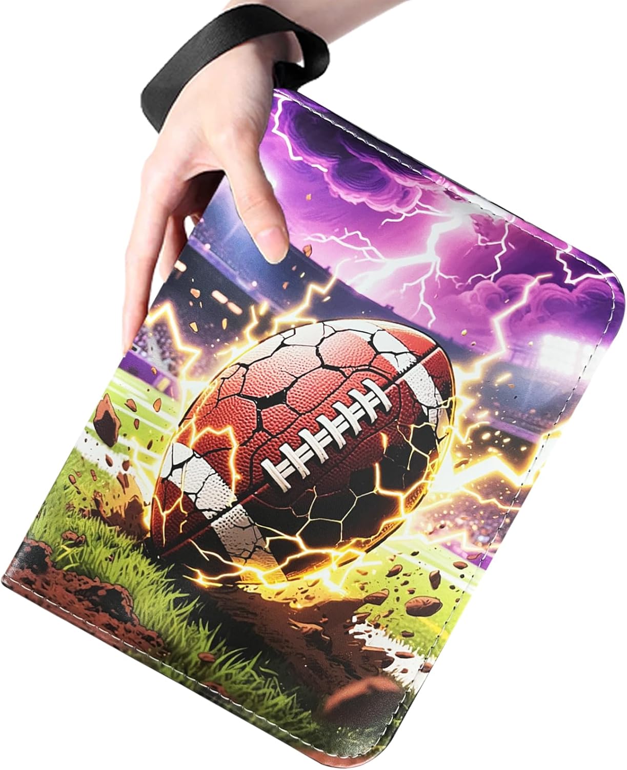 Football Card Binder 400 Pockets for Football Trading Cards Collectors,Portable Waterproof Card Storage Book with 50 Removable Clear Sleeves