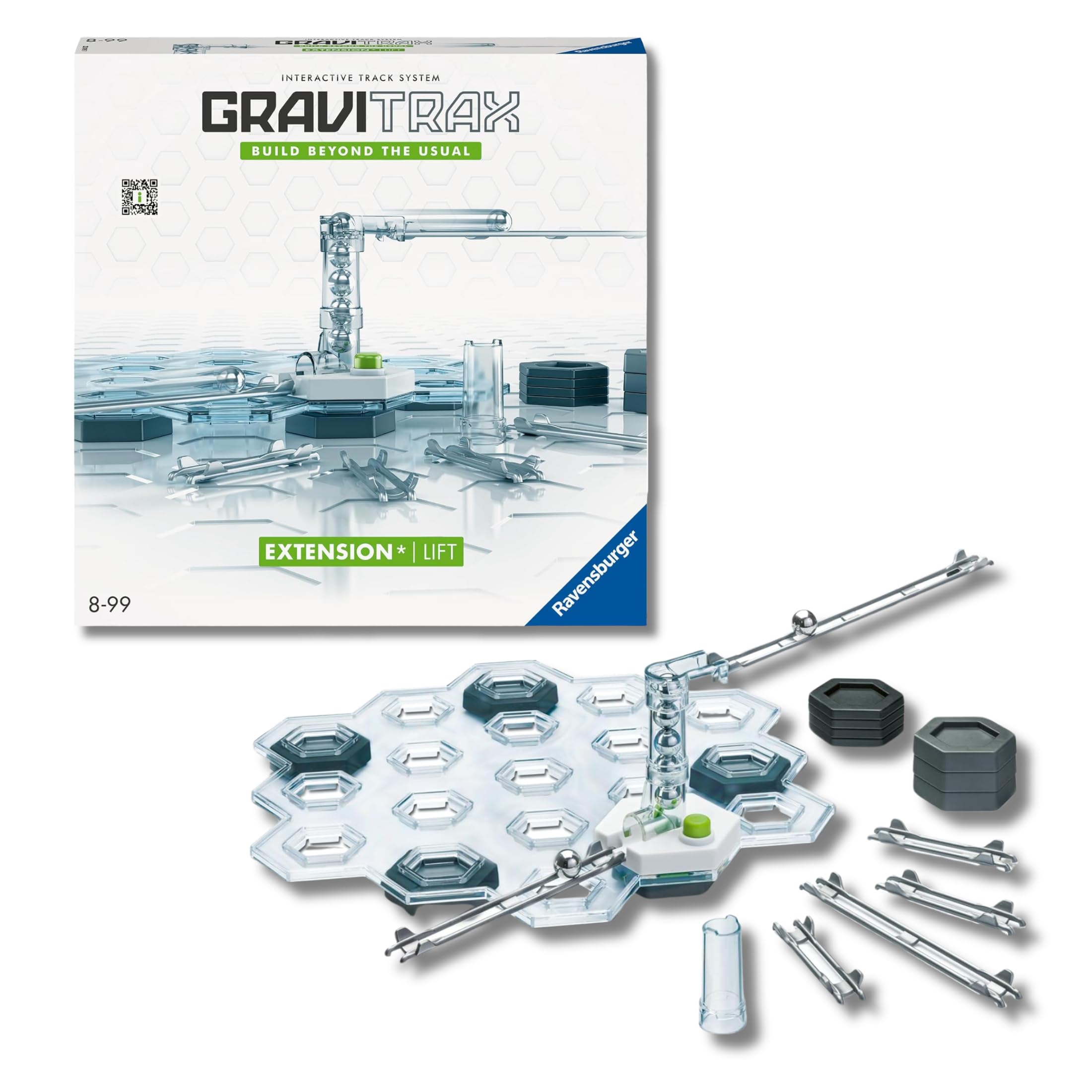 Ravensburger - Gravitrax Lift | Circuito Canicas Con 28 Piezas | Rompecabezas Niños Con Canicas | Juegos Para Niños De 8 Años | Juegos Mesa Compatibles Con Todos Los Gravitrax