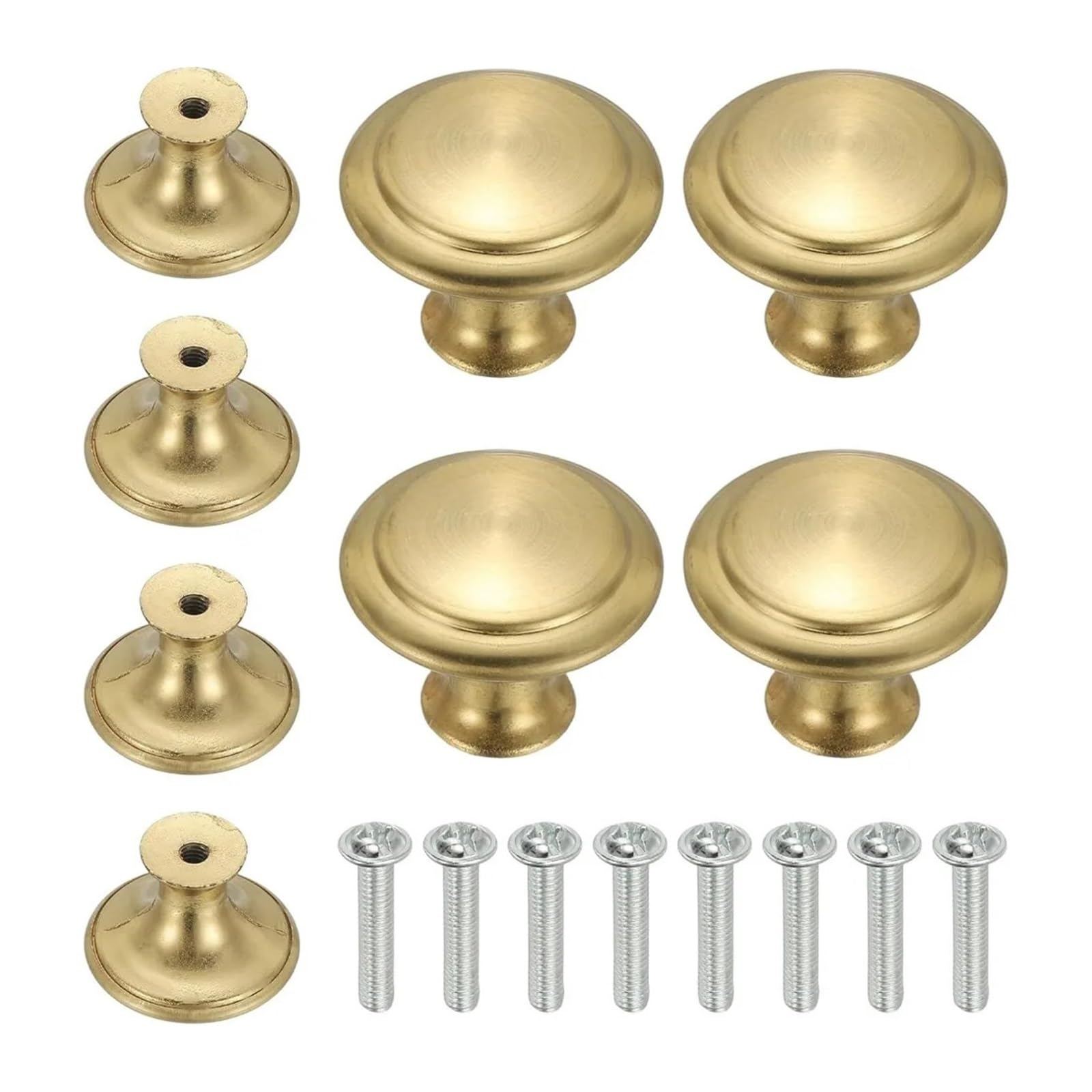 Xavren Gold Round Cabinet Knobs 20Pcs Round Drawer Pull With Screw
