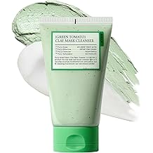 FULLY Green Tomato Facial Cleanser, Cardi B&rsquo;s Clay Mask Cleanser for Deep Pore Cleanse &amp; Pore Detox, Blackhead &amp; Sebum Control, Gentle Face Wash for Women, Korean Skincare