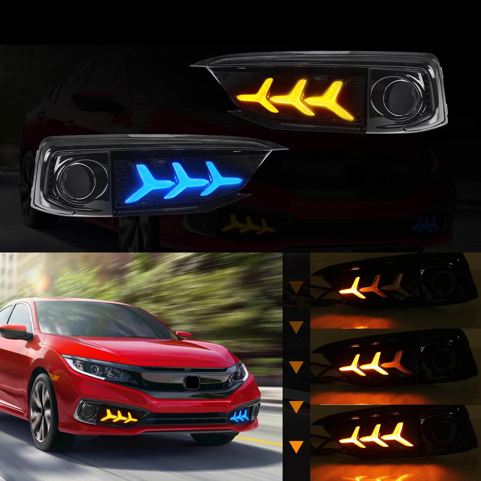 Drl Light Honda Civic Wallpaper 8k