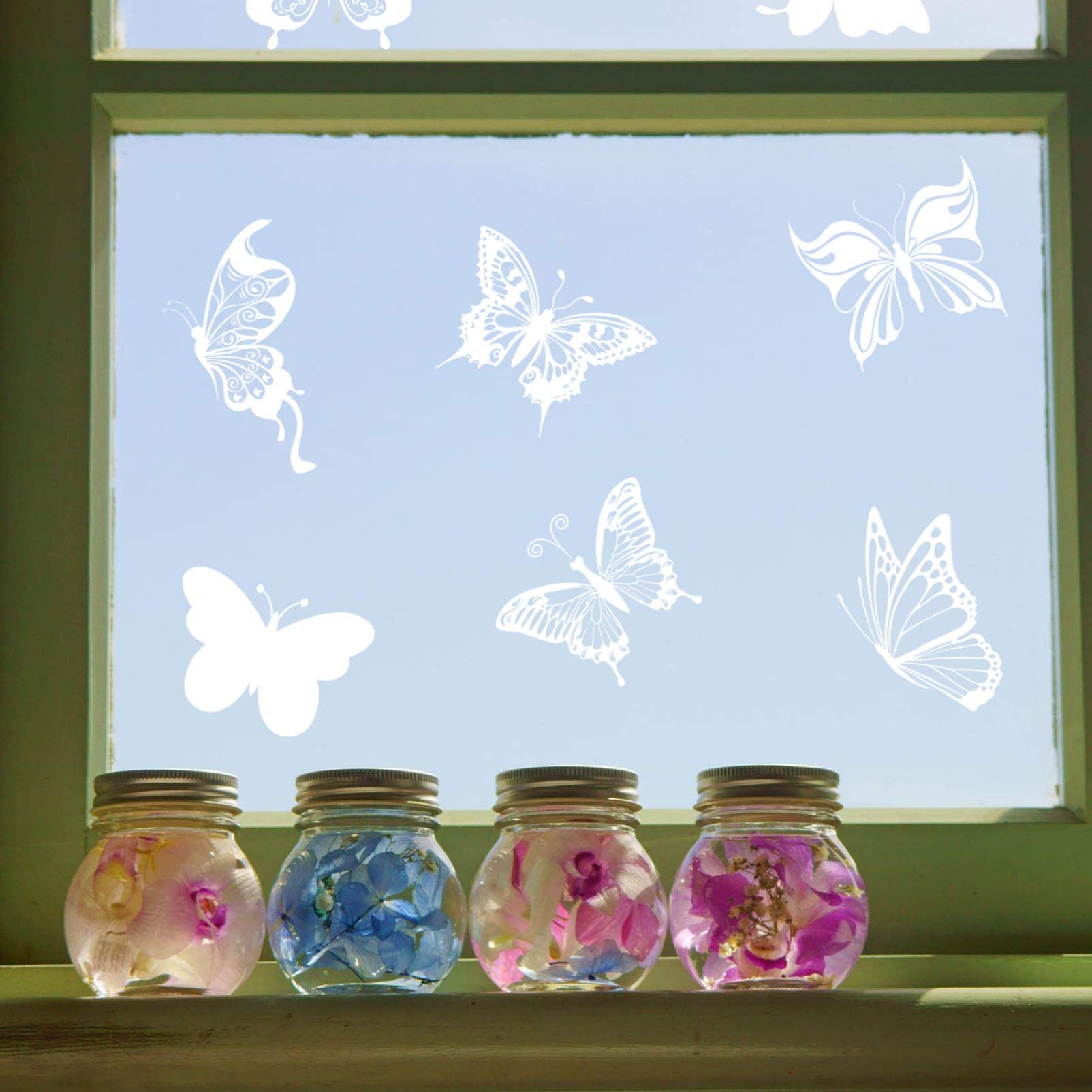 4 Adesivi Anti-Collisione Uccelli A Farfalla - Decorazioni Riflettenti Per Finestre E Vetrate - Foto 13