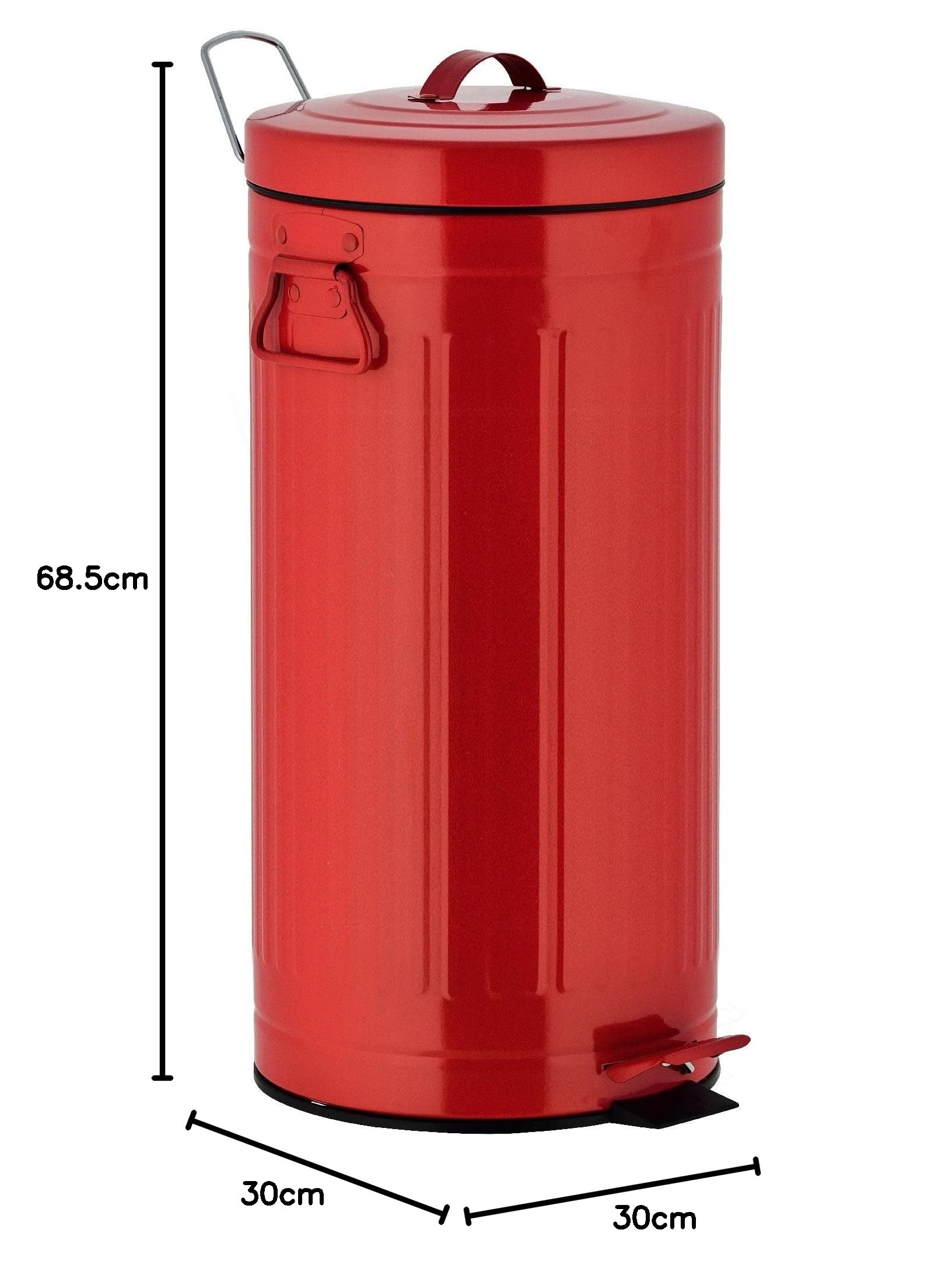 Pattumiera Vintage A Pedale Da 12 Litri - Design Elegante Con Secchio Interno Rimovibile, Nero - Foto 11