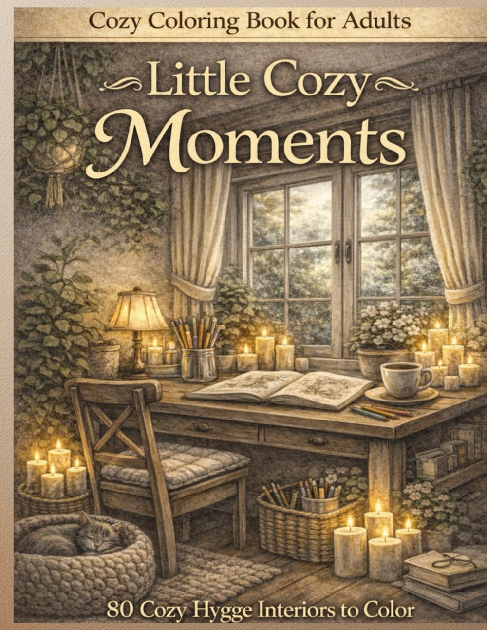 Little Cozy Moments: Cozy Coloring Book for Adults