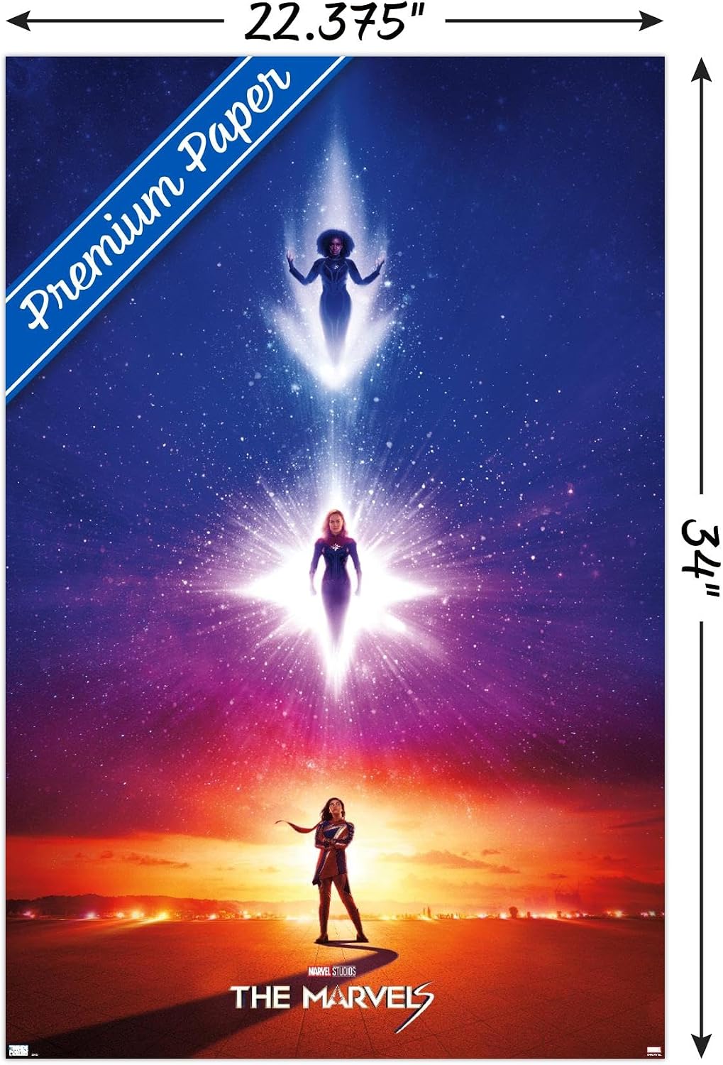 Trends International Marvel The Marvels - Teaser One Sheet Wall Poster, 34L x 22.4W, Premium Unframed Version