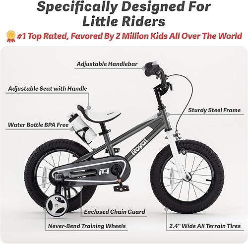 Miniatura 2 de Royalbaby Freestyle Kids Bike 12 14 16 18 20 Inch Bicycle for Boys Girls Ages 3-12 Years, Multiple Color Options