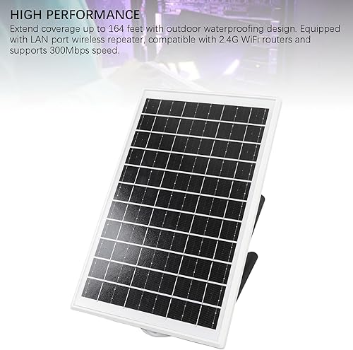 Miniatura 6 de Vikye Enrutador de módem 4G LTE alimentado por energía solar, extensor WiFi solar de 2.4 GHz, alcance WiFi de 164.0 ft, batería integrada de 20000