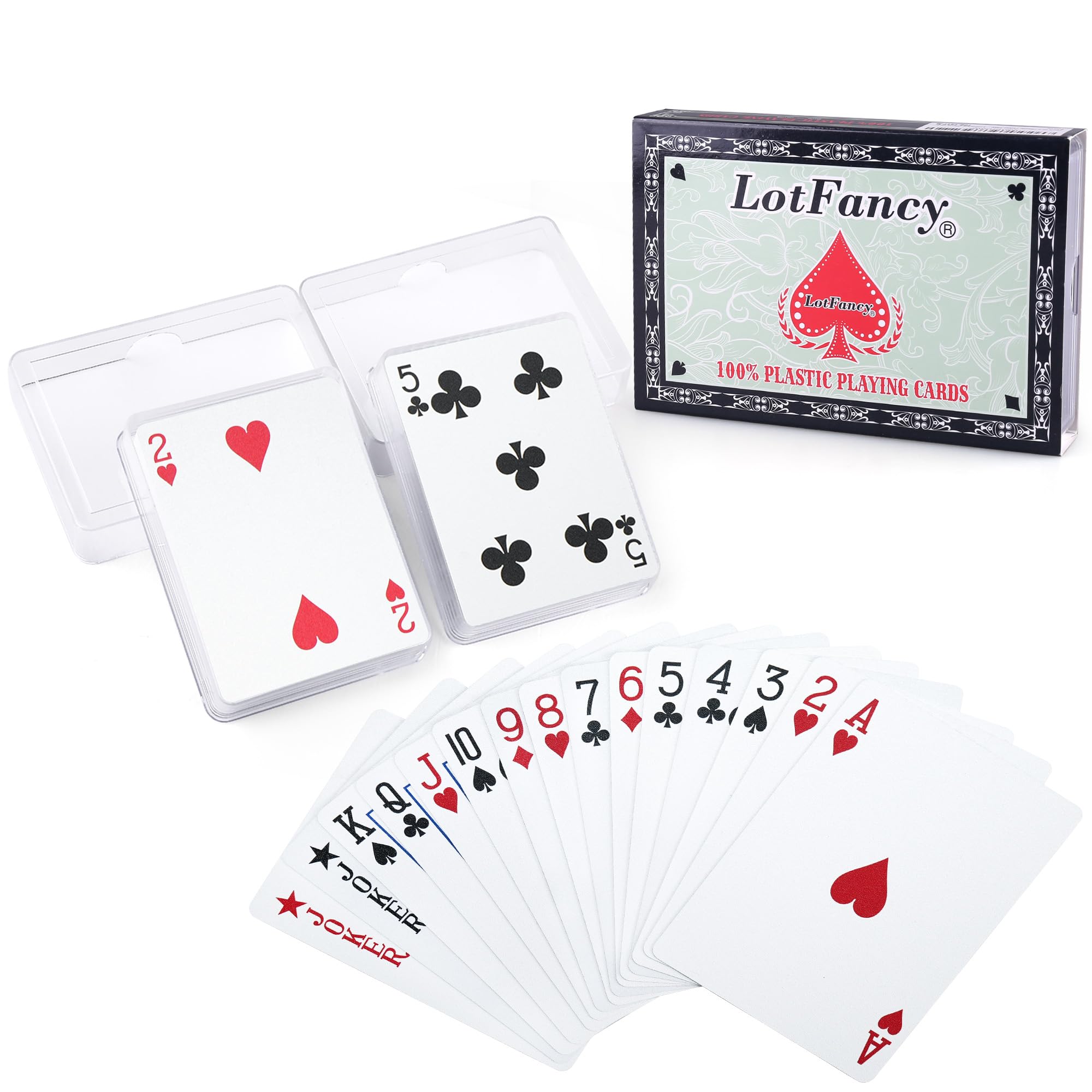 Amazon.com: LotFancy Playing Cards, 100% Plastic, Waterproof - 2
