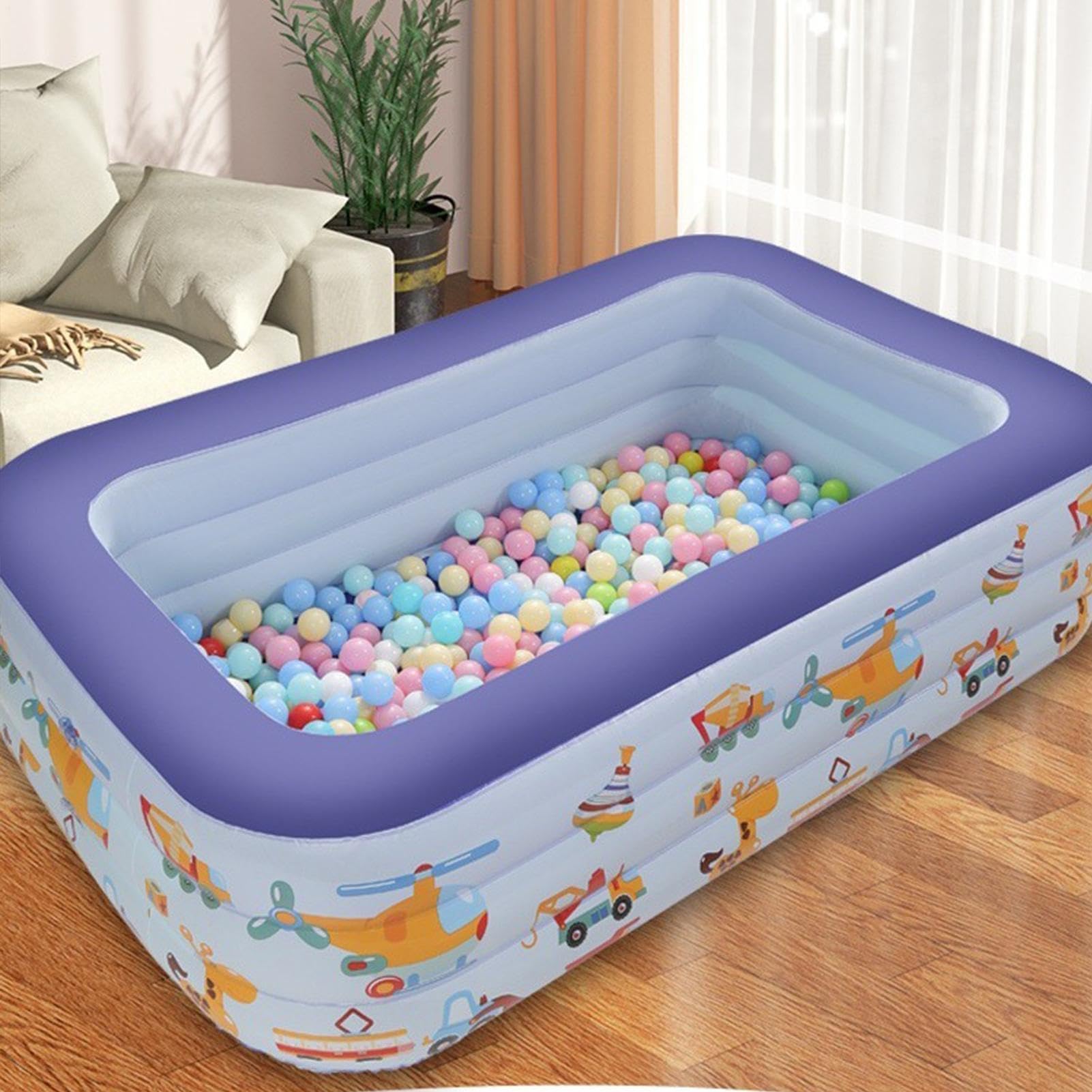 Piscina gonfiabile per bambini, rettangolare, grande