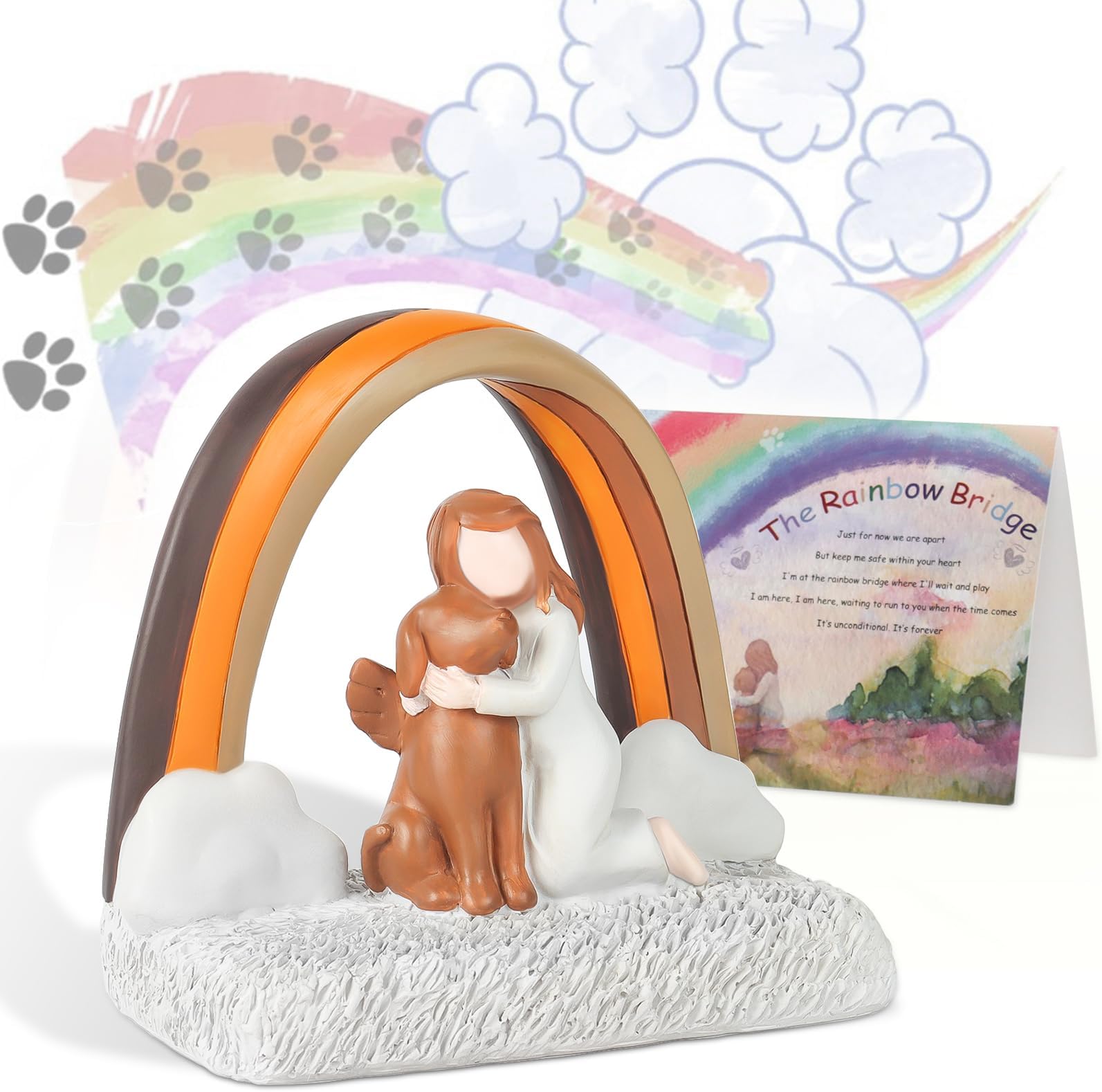 Rainbow Bridge Pet Memorial Picture Frame – 4x6 Photo Frame For Dog Or Cat Loss, Sympathy Gift, Solid Wood