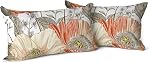 Snycler Vintage Flowers Pillow Covers 12x20 Inch Set of 2 Orange Yellow Floral Leaves Decorative Square Boho Throw Pillows for Couch Rustic Pillow Cases Home Decor Living Room Sofa Porch Outdoor