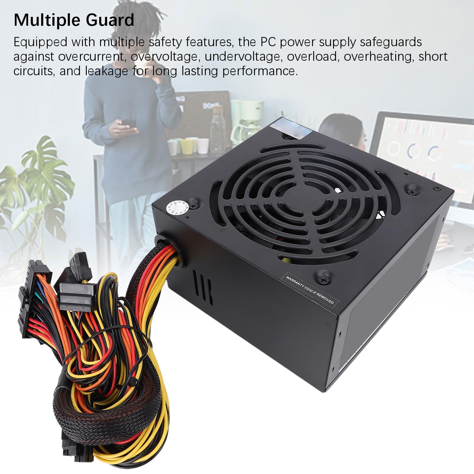 Alimentation d'ordinateur 300 W, Crête de 450 W avec Ventilateur à