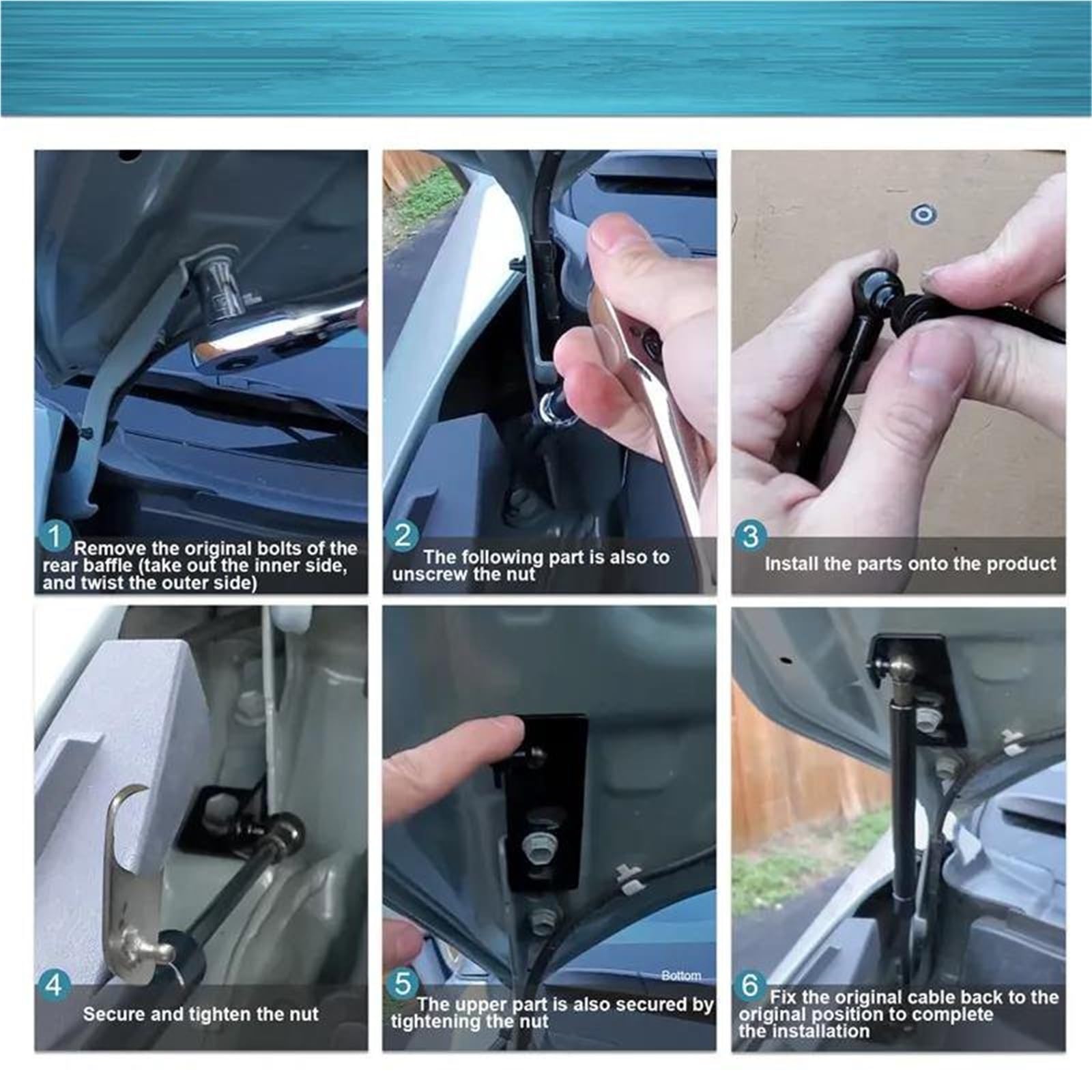 Pistone Molla Gas per Toyota RAV4 2019 2020-2024 Auto Cofano Anteriore Motore Ammortizzatori A Gas Bar Ammortizzatore Idraulico Molla Ascensore Asta di Supporto