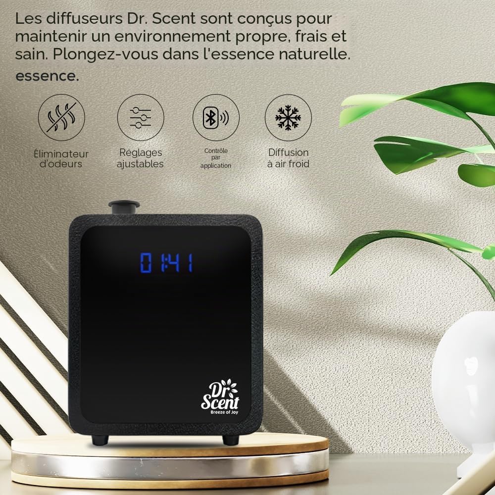 Dr Scent Medium, Diffuseur de Parfum Professionnel Connecté, Aromathérapie et Marketing Olfactif, Programmation Via APP Smartphone, Diffusion Jusqu’à 400 m2
