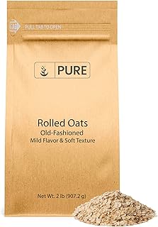 Pure Original Ingredients Rolled Oats (2 lb) Old Fashioned, Mild Flavor, Soft Texture, Resealable Packaging,