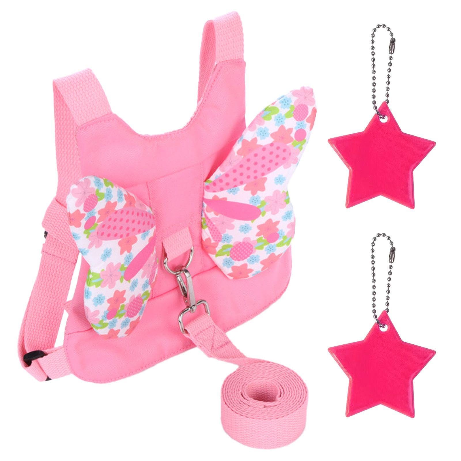 1 Piece of Children's Traction Rope and 2 Pieces of Reflective Pendants, Butterfly Traction Rope, Children's Supplies, Outdoor Travel Equipment.