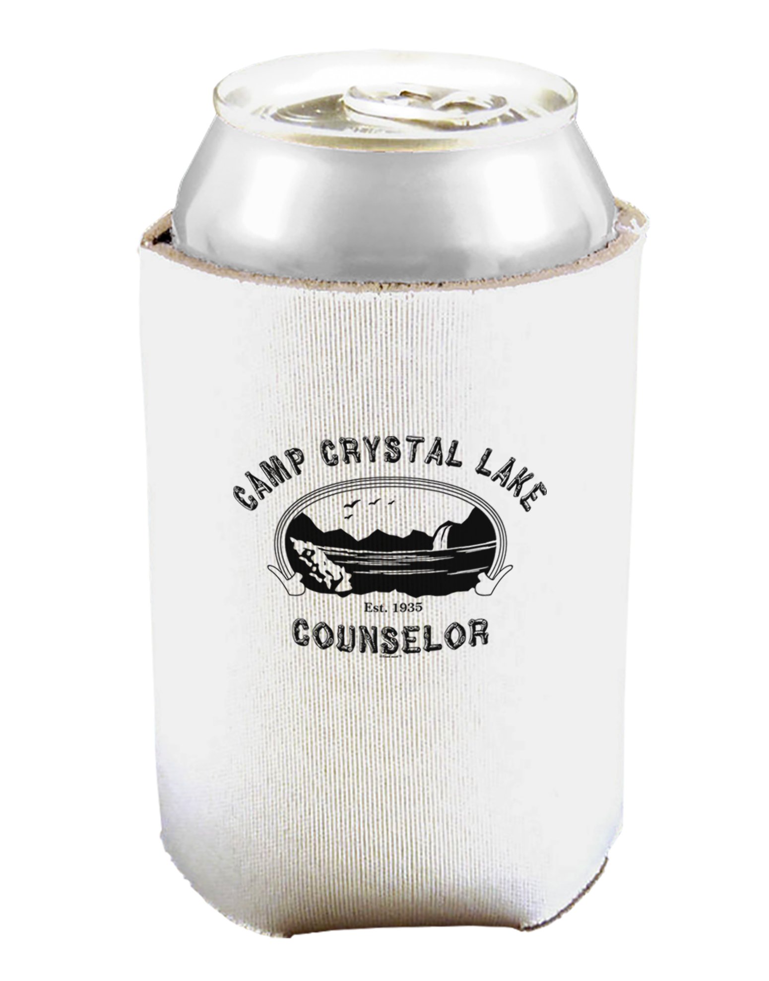 Camp Crystal Lake Counselor - Friday 13 Can and Bottle Insulator Cooler - White 2 PACK