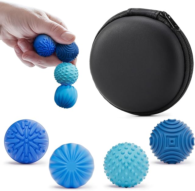 Silicone Magnetic Balls Fidget Toys for Adults & Teens,4PCS Stress Relief Sensory Toys for Autism ADHD Anxiety