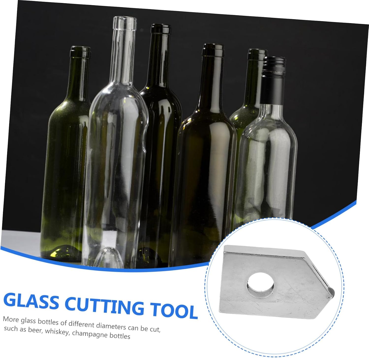 CORHAD 3pcs Glass Cutting Tool Set Bottle Cutting Machine Parts Replacement Blades Accessories for DIY Projects