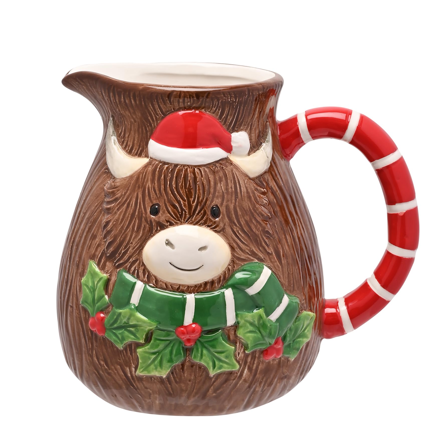Carafe de Noël vache des Highlands en céramique Widdop
