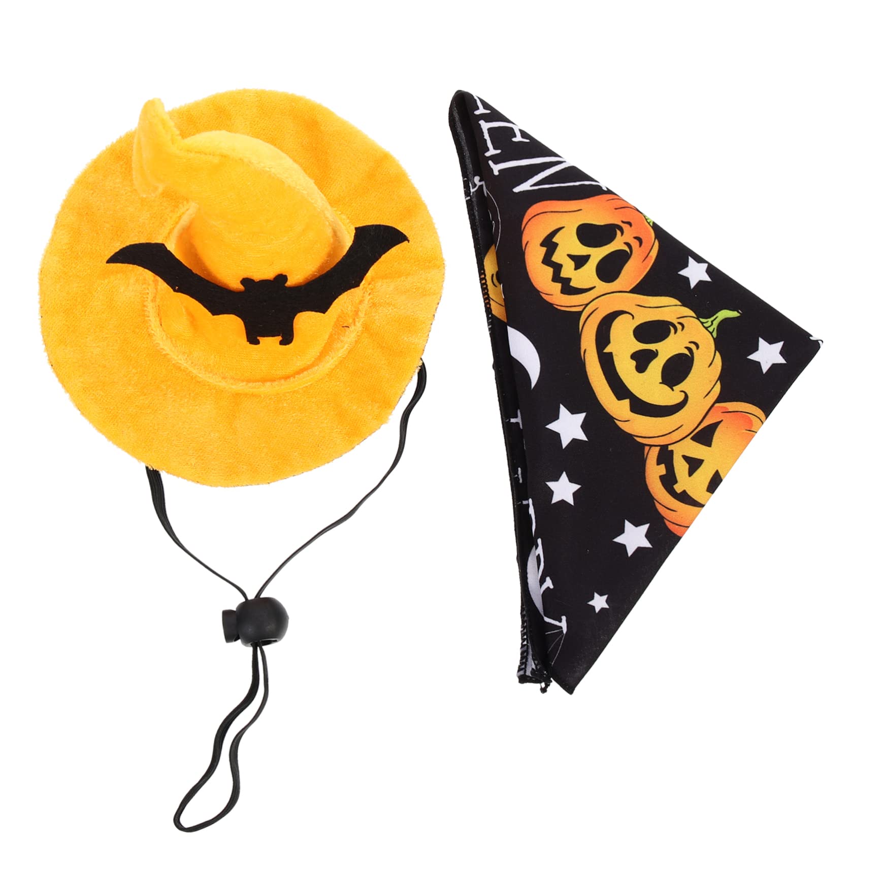 Chapeau d'halloween pour chat Kisangel avec tapis de jeu anti-stress