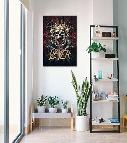 Miniatura 4 de Slayer - Póster musical (Skullgram, calavera y pentagrama) (tamaño 24 x 36 pulgadas)