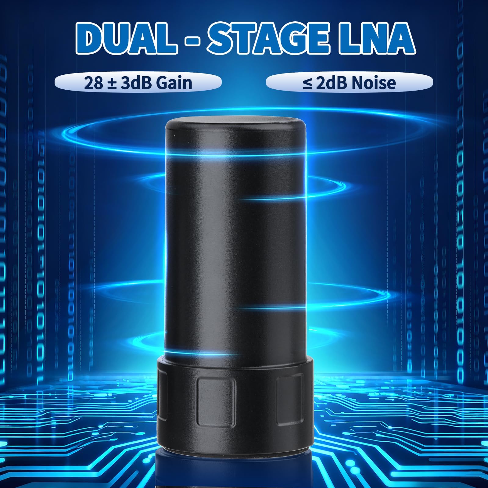 Bingfu Antenna Elicoidale GNSS SMA GPS BeiDou GLONASS Galileo Doppio LNA 28dB IP65