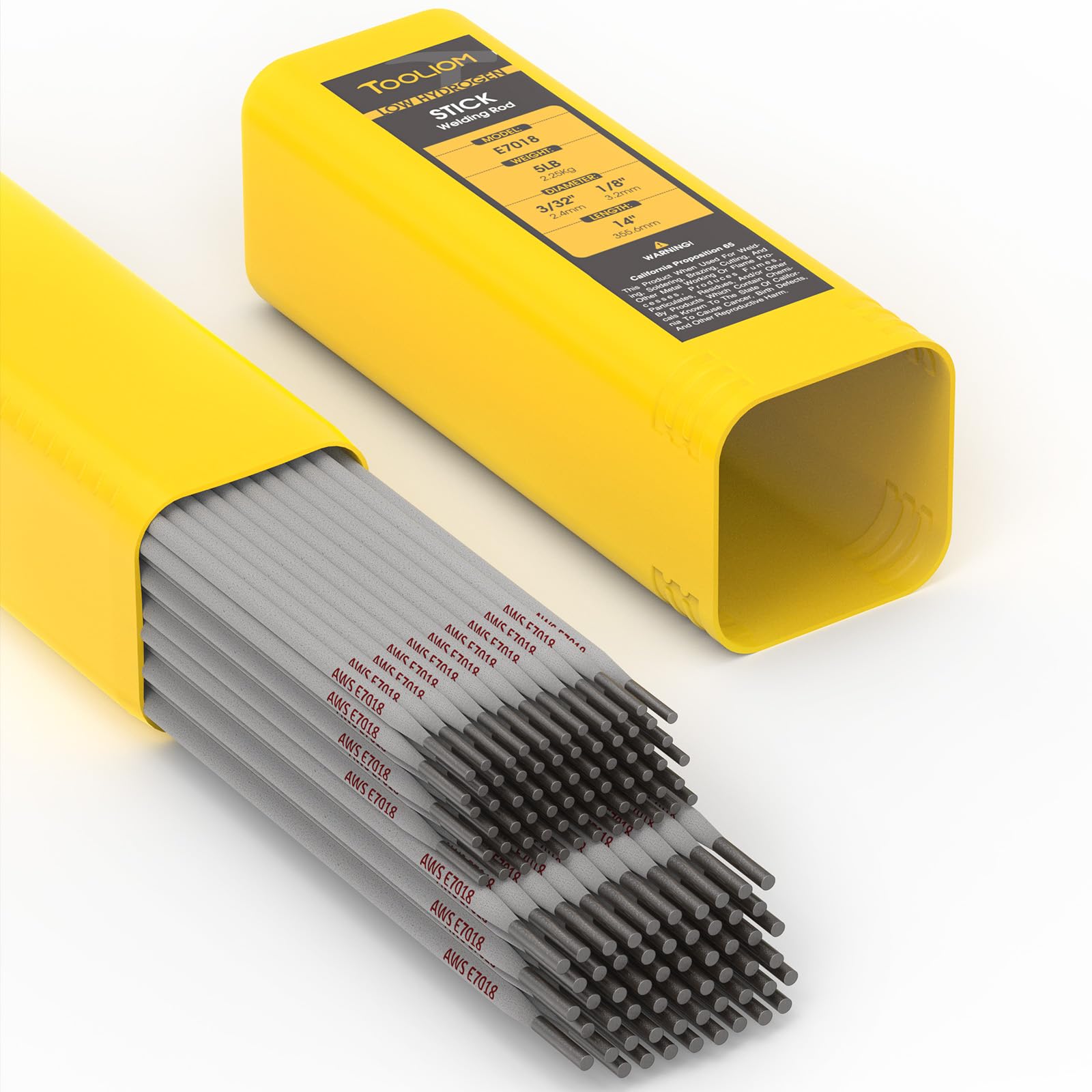 TOOLIOM E7018 Welding Rod Low-Hydrogen Stick Electrodes, 3/32+1/8" 5LB