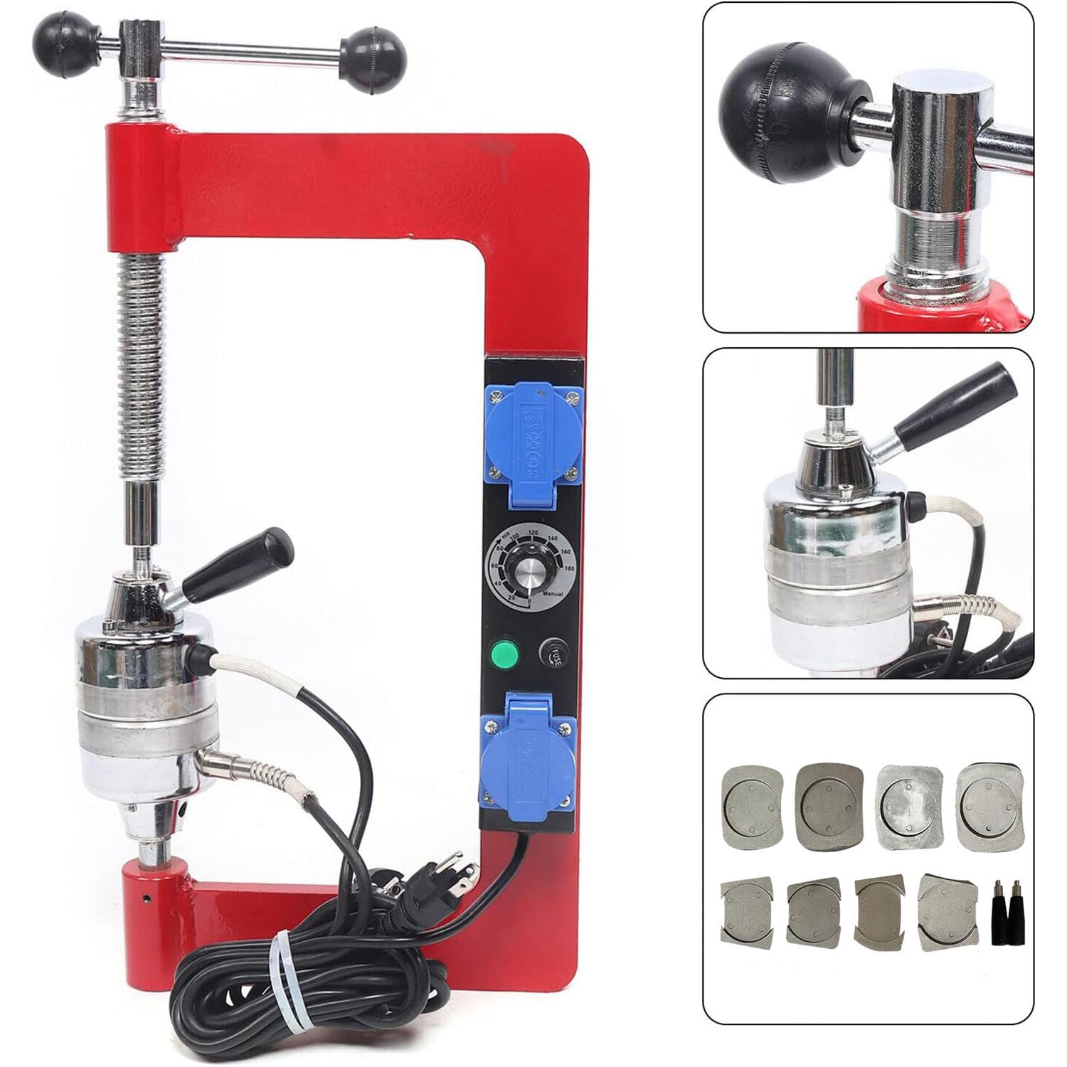 Vulcanizzatore per pneumatici, strumento di riparazione pneumatici, vulcanizzatore spot per riparazioni di riscaldamento a 170-180 ℃, kit essenziale per riparazioni di pneumatici rapide ed efficienti