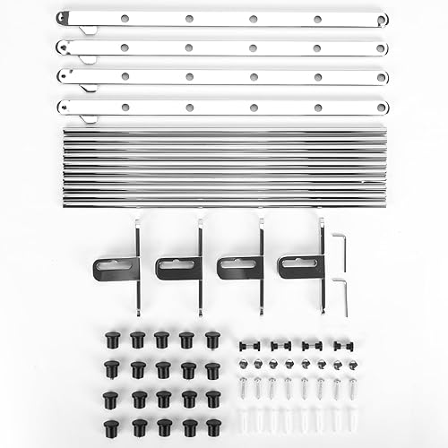 Miniatura 8 de uyoyous Paquete de 2 estantes de secado de ropa de acero inoxidable con 8 varillas redondas, estante ajustable para toallas, ahorro de espacio para