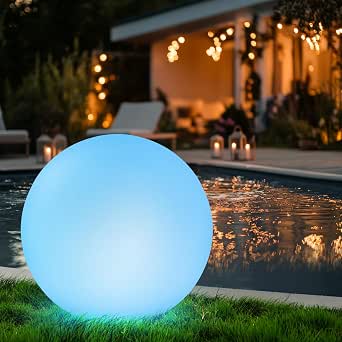Boule lumineuse à LED gonflable avec 16 couleurs changeantes et télécommande pour décoration de fête en plein air Boule lumineuse à LED gonflable avec 16 couleurs changeantes et télécommande pour décoration de fête en plein air