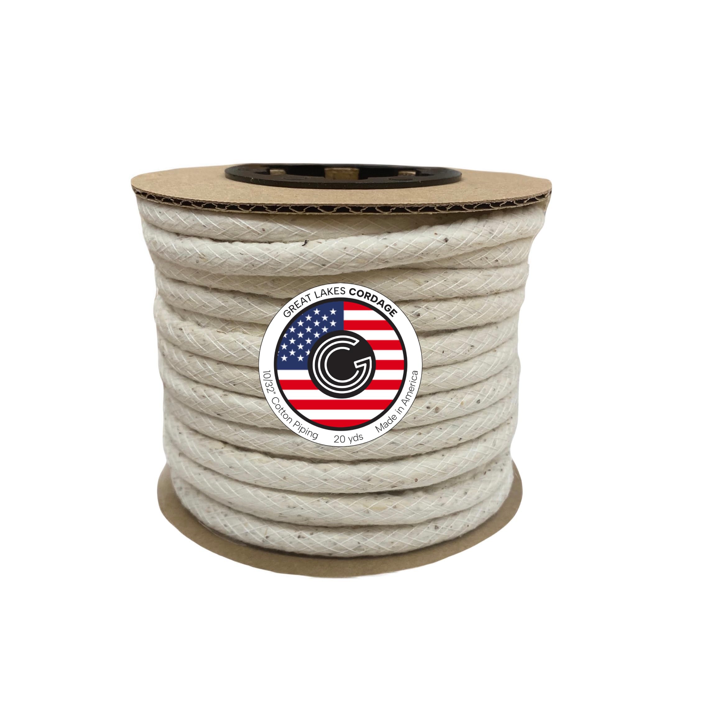 10/32" (5/16") Cotton Piping Cord, Size 3 (20 yds) Natural