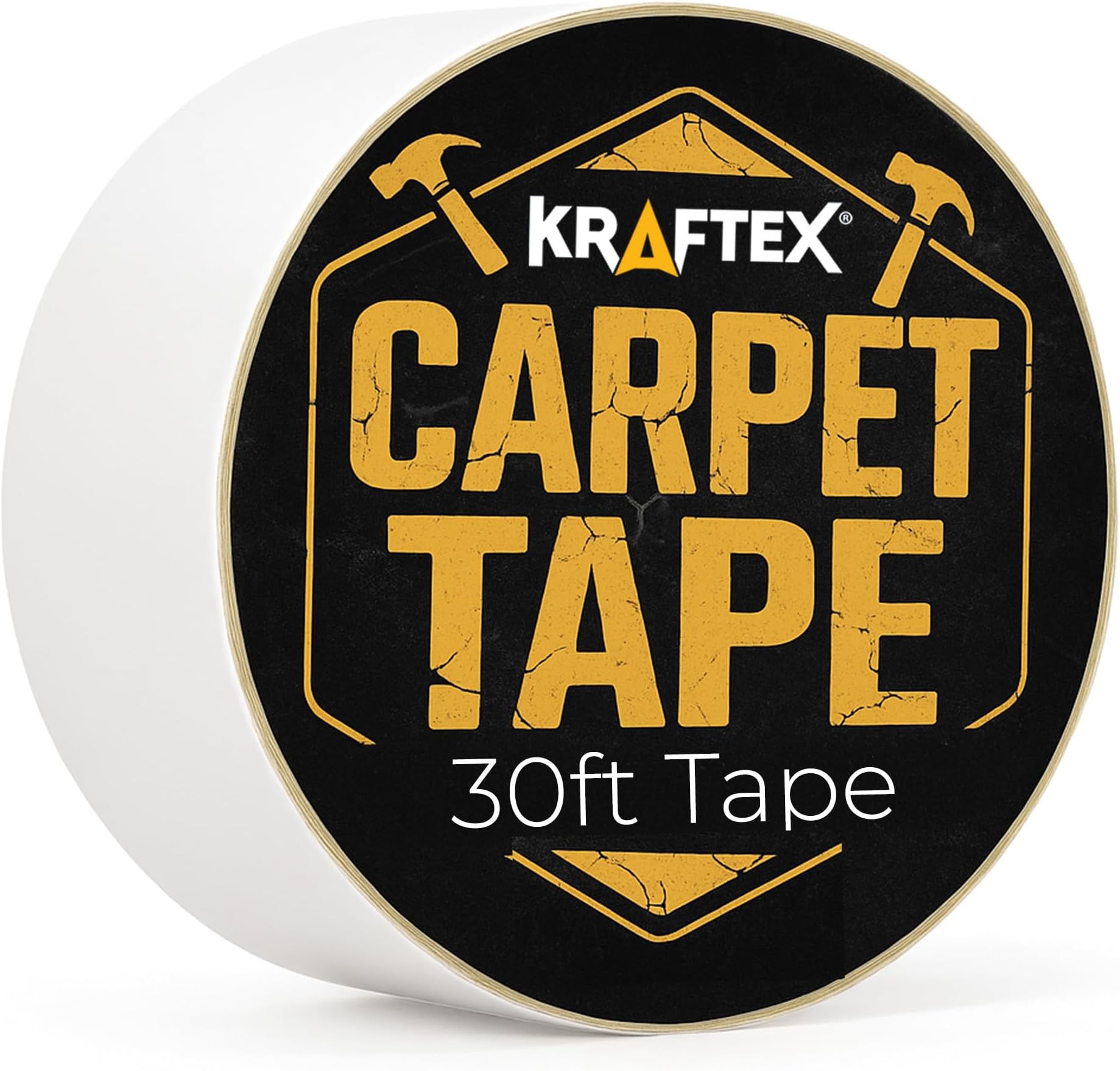 Carpet Tape 10yd/9.1m Roll, for Rugs, Mats, Pads, Runners [Anti Slip Non Skid Technology] Indoor Gripper Tape Double Sided Adhesive [Works on Any Floor] Grips Hardwood, Tile, Laminate Floor (9.1m)