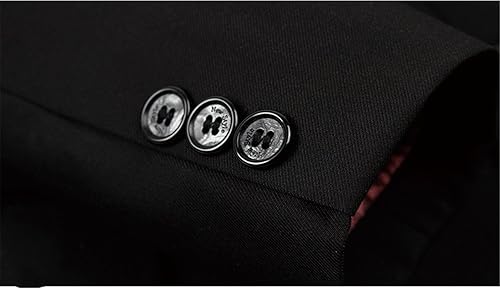 Miniatura 8 de Yanlu Conjunto de trajes formales de esmoquin para niños, color azul y negro, traje ajustado para bodas