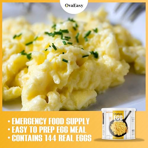 Miniatura 2 de OvaEasy - Huevos deshidratados (2 latas de 1.67 libras) - Huevos en polvo hechos de ingredientes totalmente naturales - Huevo en polvo fácil de