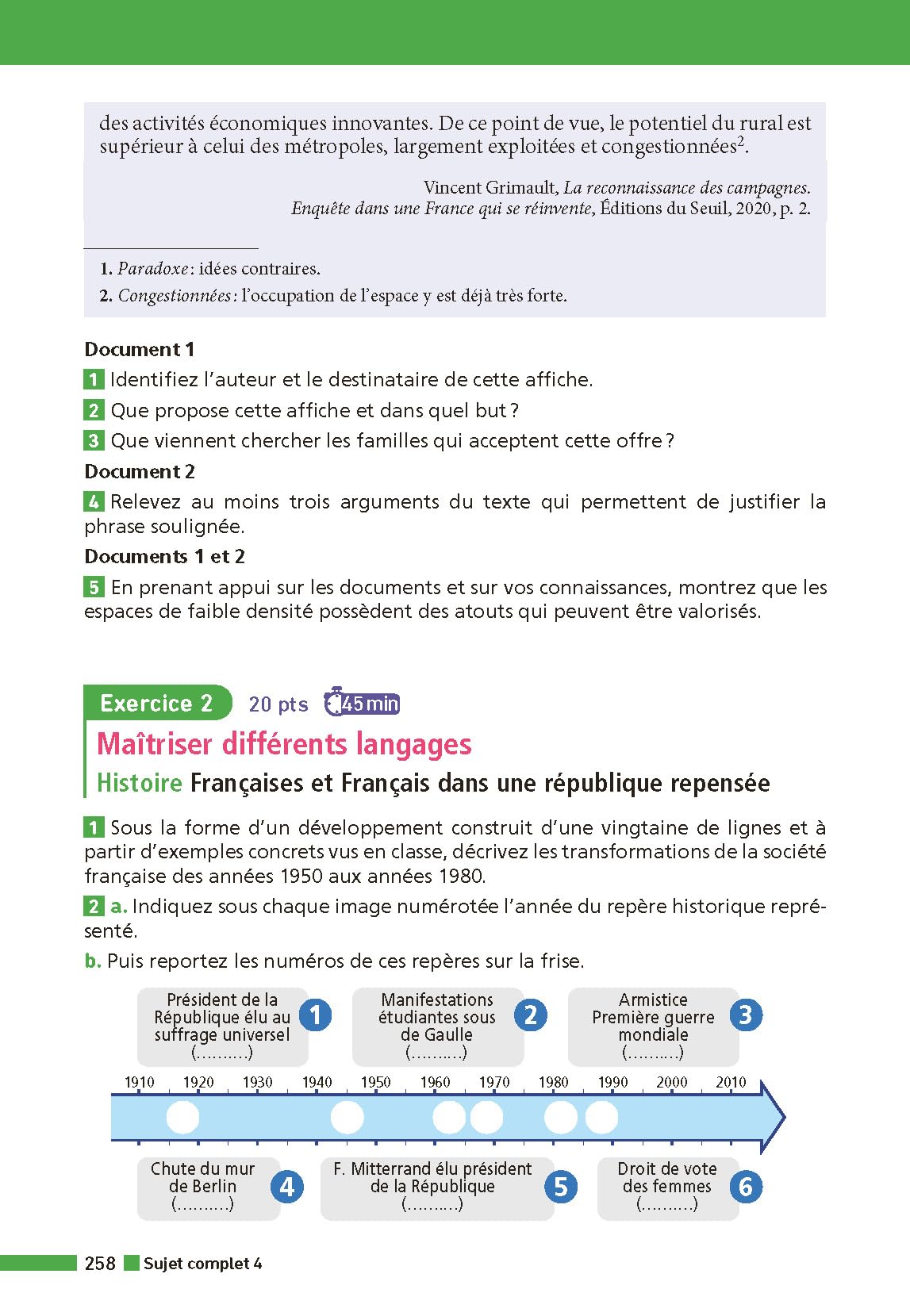 Annales ABC du Brevet 2026 - Histoire-Géographie-EMC 3e - Sujets et corrigés + fiches de révisions: Avec les sujets du Brevet 2025