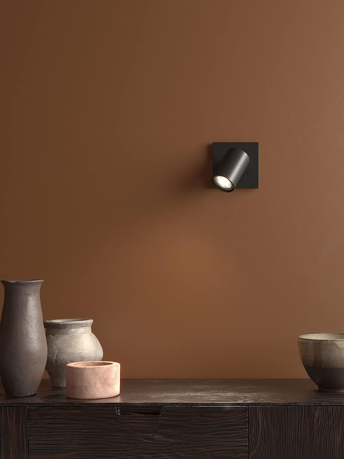 Astro Ascoli Single Indoor Spotlight (Matt Black) - Dry Rated - GU10 Lamp, Designed in Britain - 1286120-3 Years Guarantee