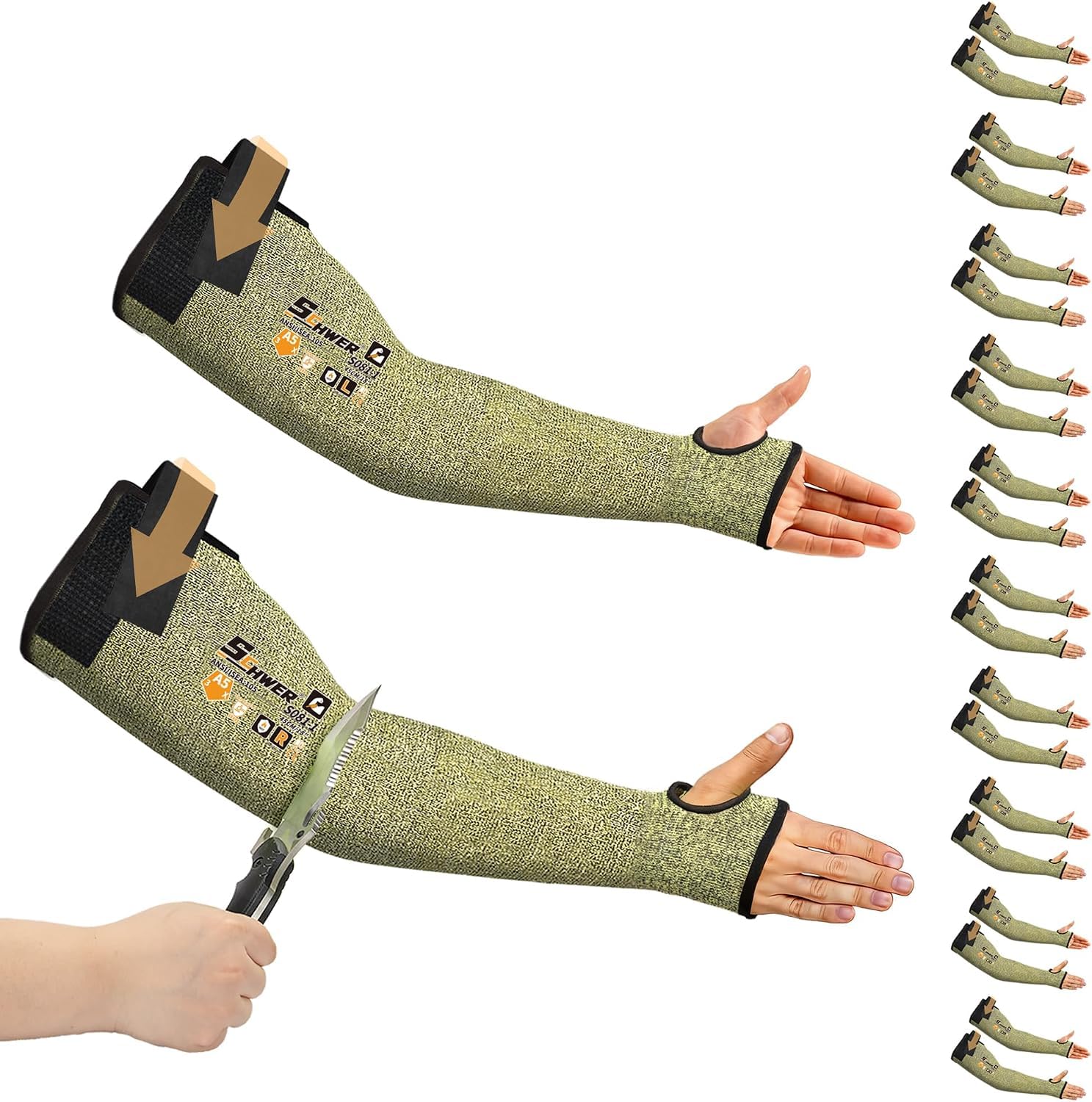 Schwer 2 Pairs CORE ANSI A5 Cut Resistant Sleeves, Flame-resistant, S081 — Amazon image 11