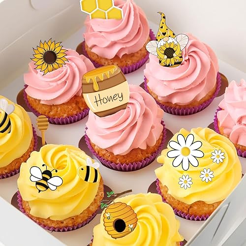 Miniatura 4 de Moldes de silicona 3D para fondant de abejorro, girasoles de miel, panal, abejorro, cupcake, galletas, molde de decoración para cupcakes, caramelo,